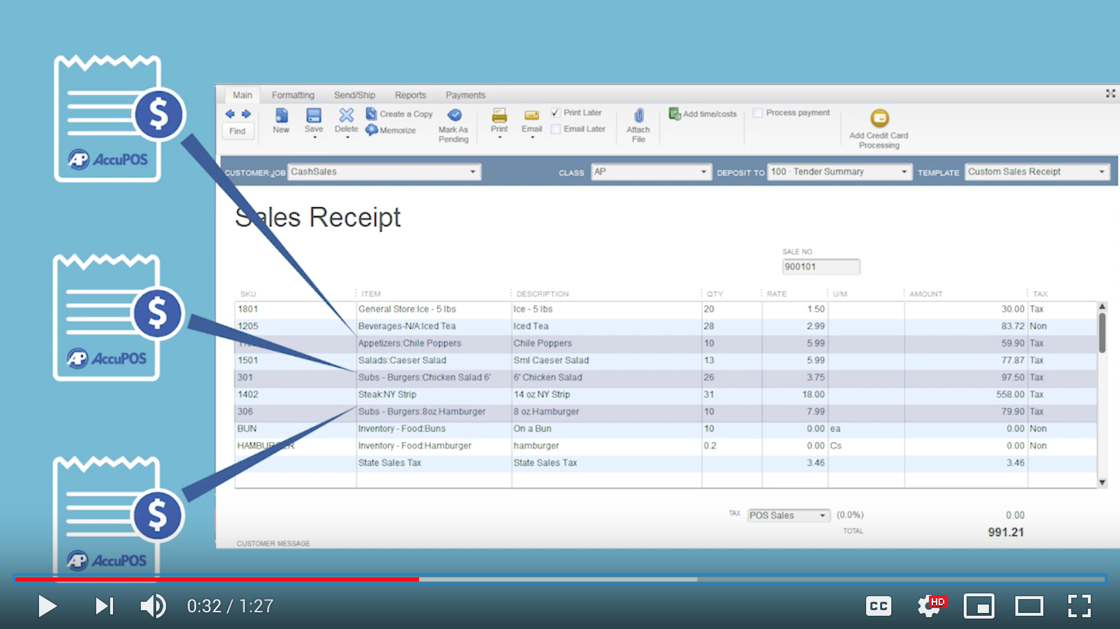 AccuPOS Accounting Integration overview