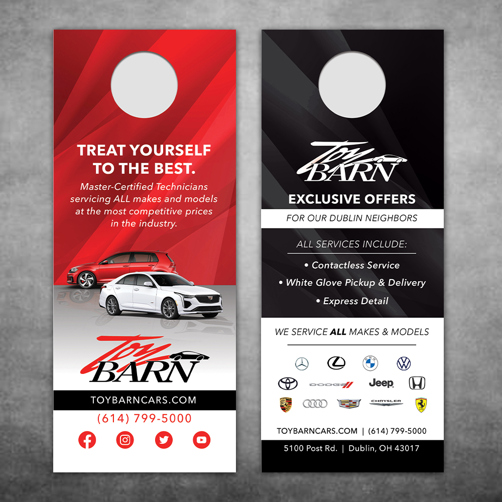 Door Hangers for Toy Barn Cars